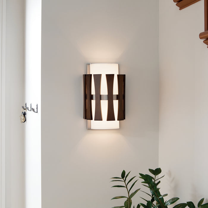 Kichler 43756AUB Two Light Wall Sconce, Auburn Stained