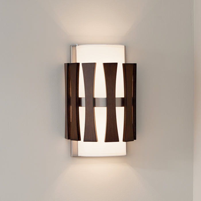 Kichler 43756AUB Two Light Wall Sconce, Auburn Stained