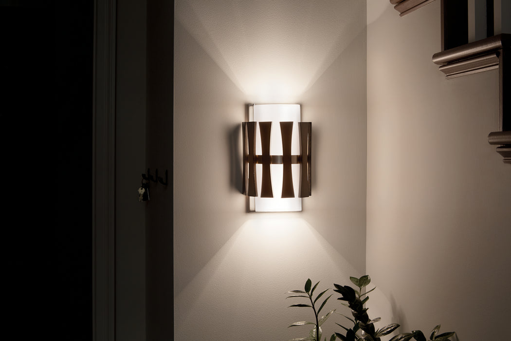 Kichler 43756AUB Two Light Wall Sconce, Auburn Stained