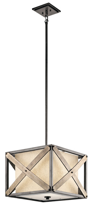 Kichler 43775AVI One Light Pendant/Semi Flush Mount, Anvil Iron