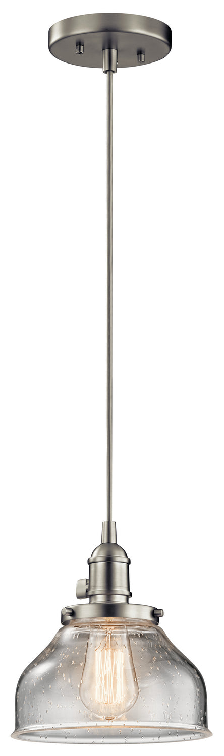 Kichler 43850NI One Light Mini Pendant, Brushed Nickel