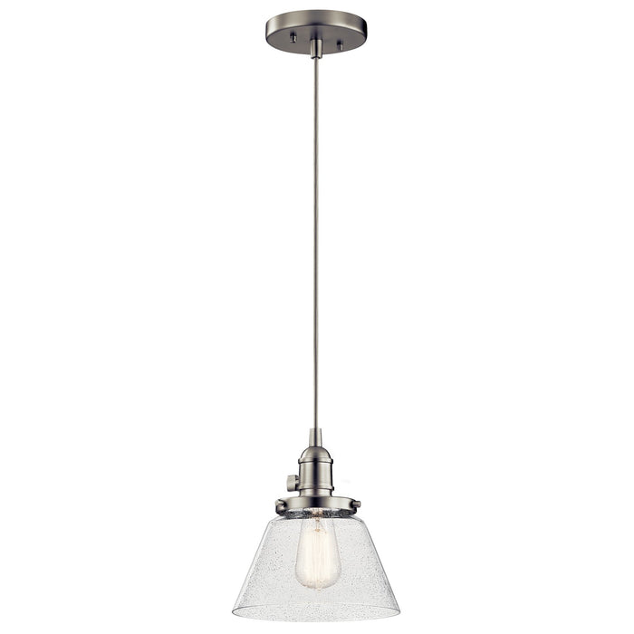 Kichler 43851NI One Light Mini Pendant, Brushed Nickel