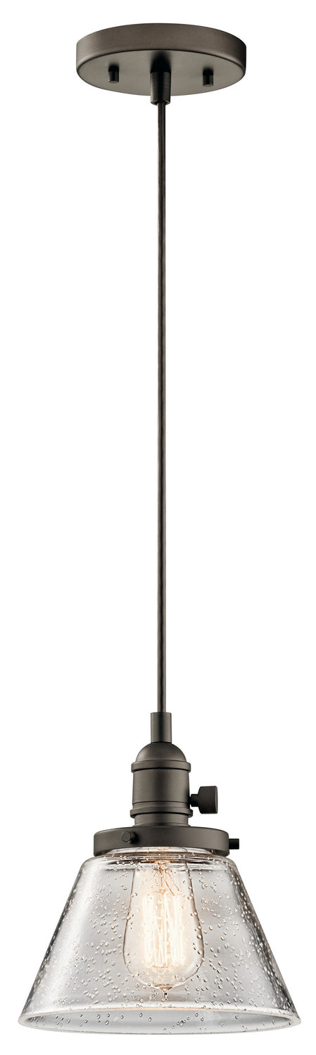 Kichler 43851OZ One Light Mini Pendant, Olde Bronze