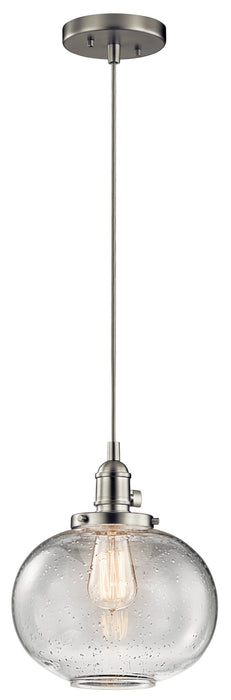 Kichler 43852NI One Light Mini Pendant, Brushed Nickel