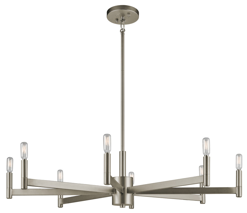 Kichler 43857SN Eight Light Chandelier, Satin Nickel
