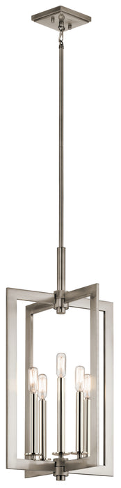 Kichler 43900CLP Five Light Foyer Pendant, Classic Pewter