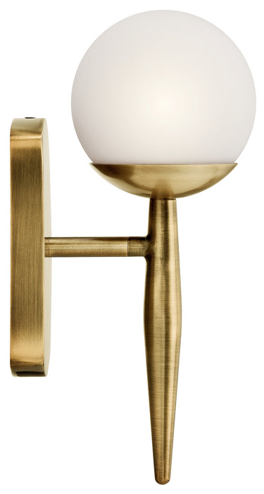 Kichler 45580NBR One Light Wall Sconce, Natural Brass