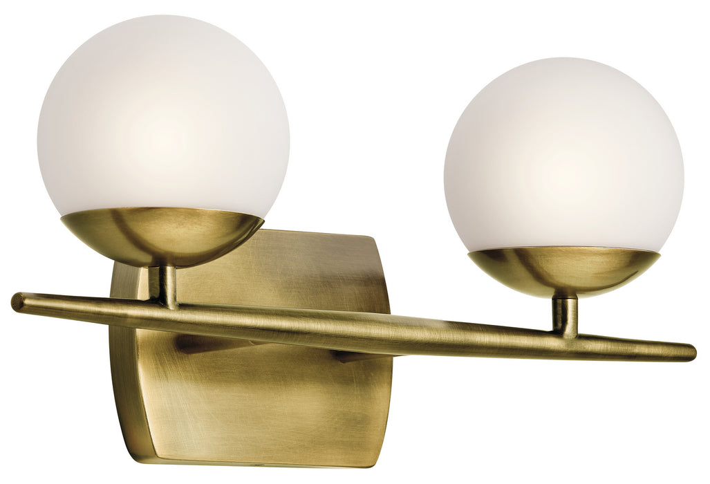 Kichler 45581NBR Two Light Bath, Natural Brass
