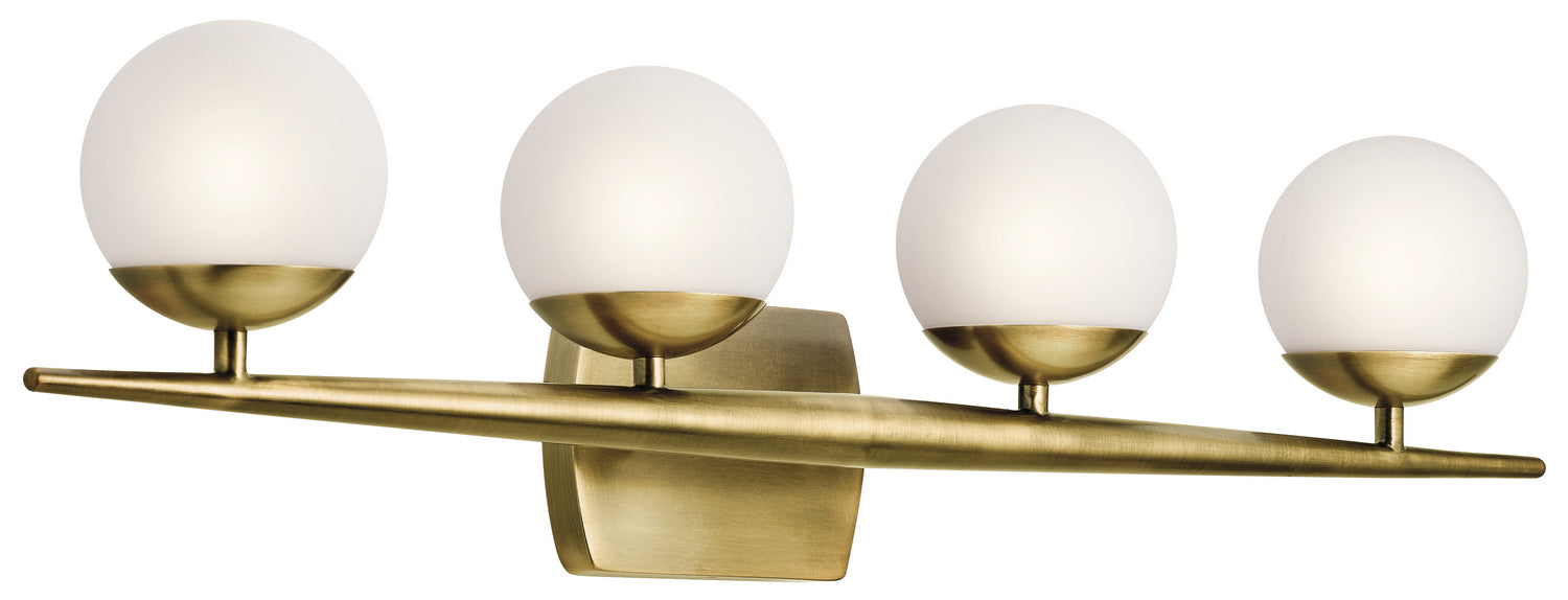 Kichler 45583NBR Four Light Bath, Natural Brass