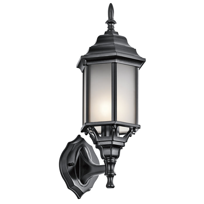 Kichler 49255BKS One Light Outdoor Wall Mount, Black