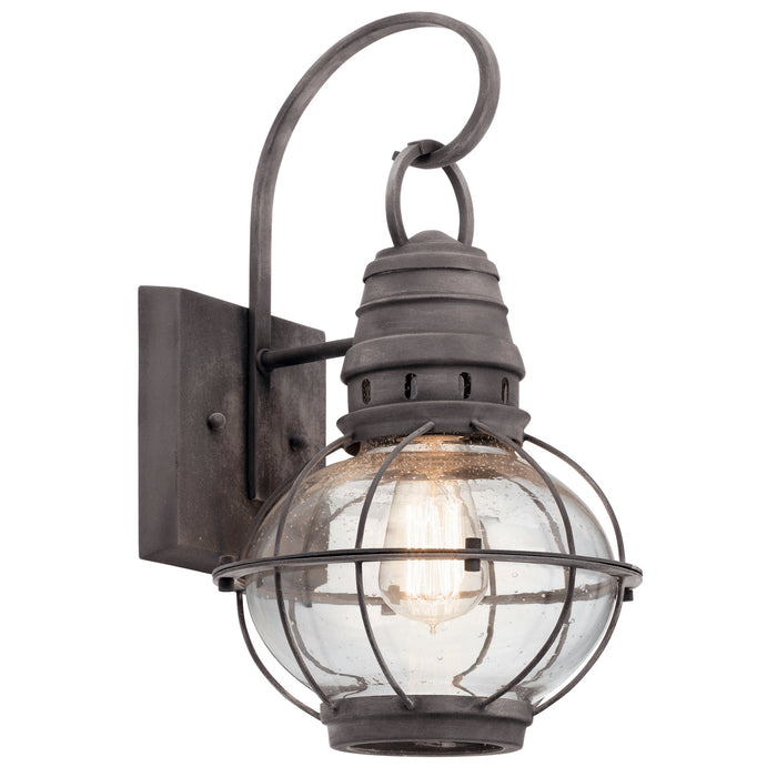 Kichler 49628WZC One Light Outdoor Wall Mount, Weathered Zinc
