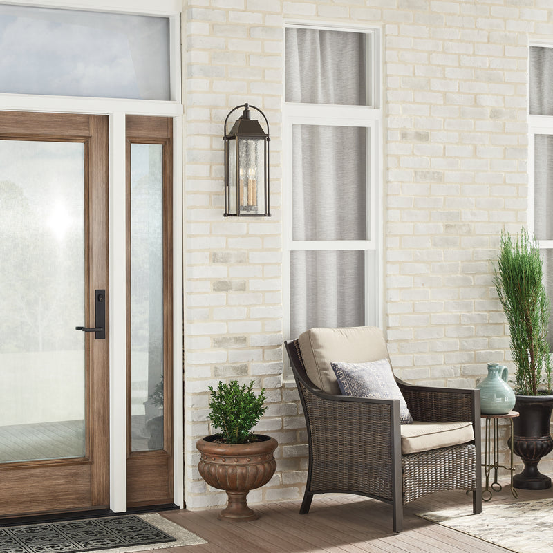 Kichler 49715OZ Three Light Outdoor Wall Mount, Olde Bronze