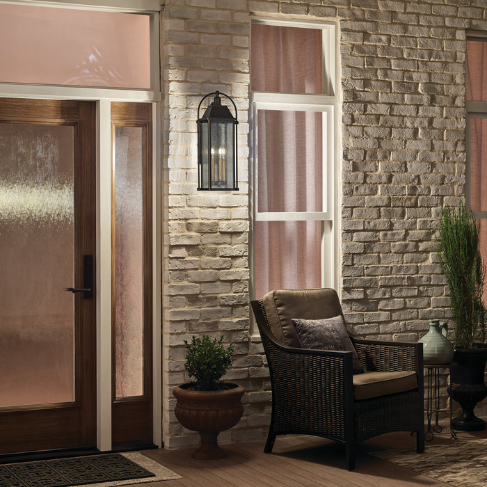 Kichler 49715OZ Three Light Outdoor Wall Mount, Olde Bronze