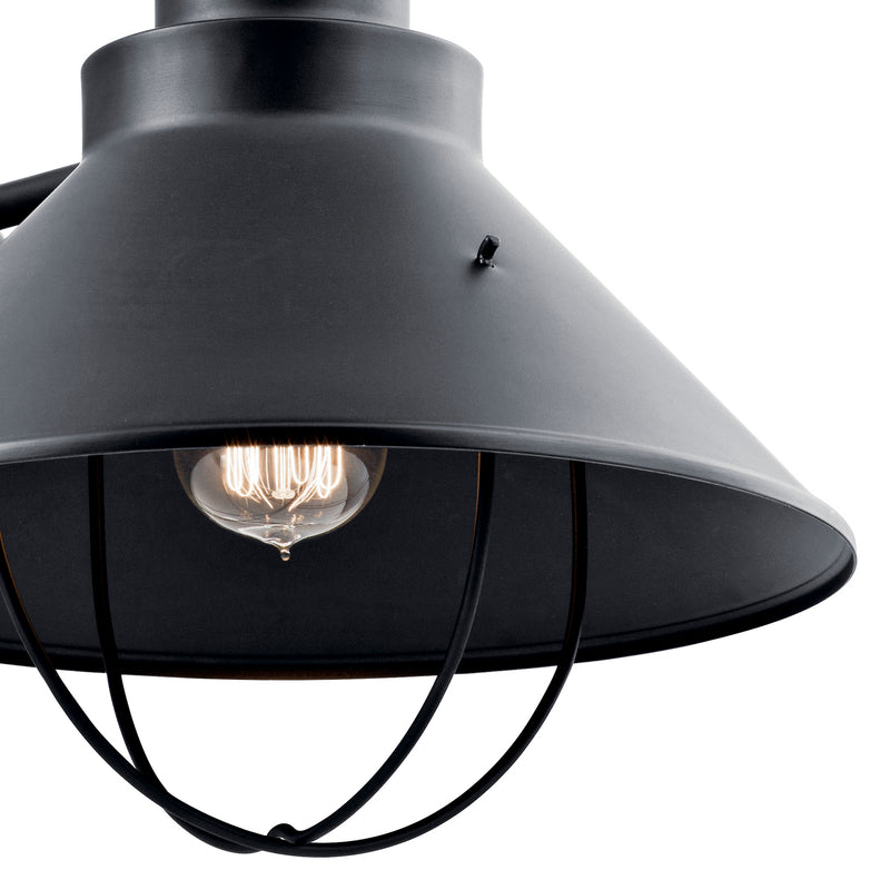 Kichler 9142BK One Light Outdoor Wall Mount, Black