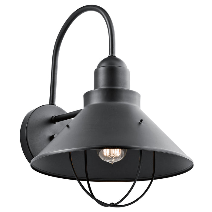 Kichler 9142BK One Light Outdoor Wall Mount, Black