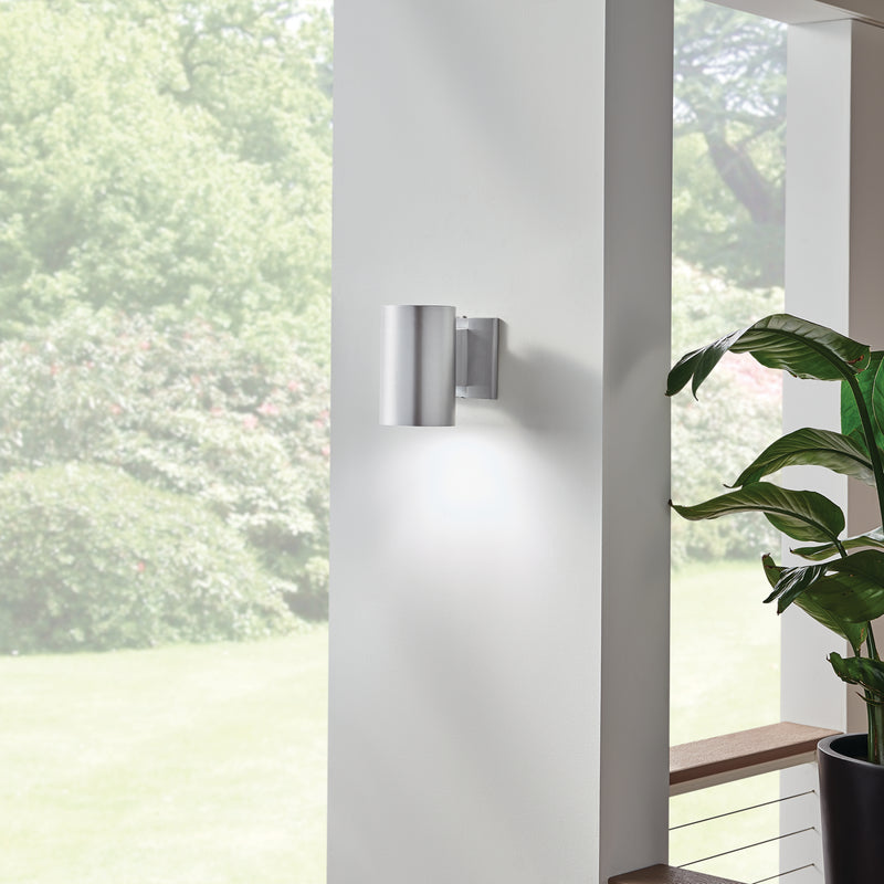 Kichler 9234BA One Light Outdoor Wall Mount, Brushed Aluminum