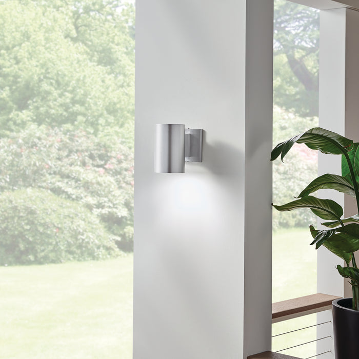 Kichler 9234BA One Light Outdoor Wall Mount, Brushed Aluminum