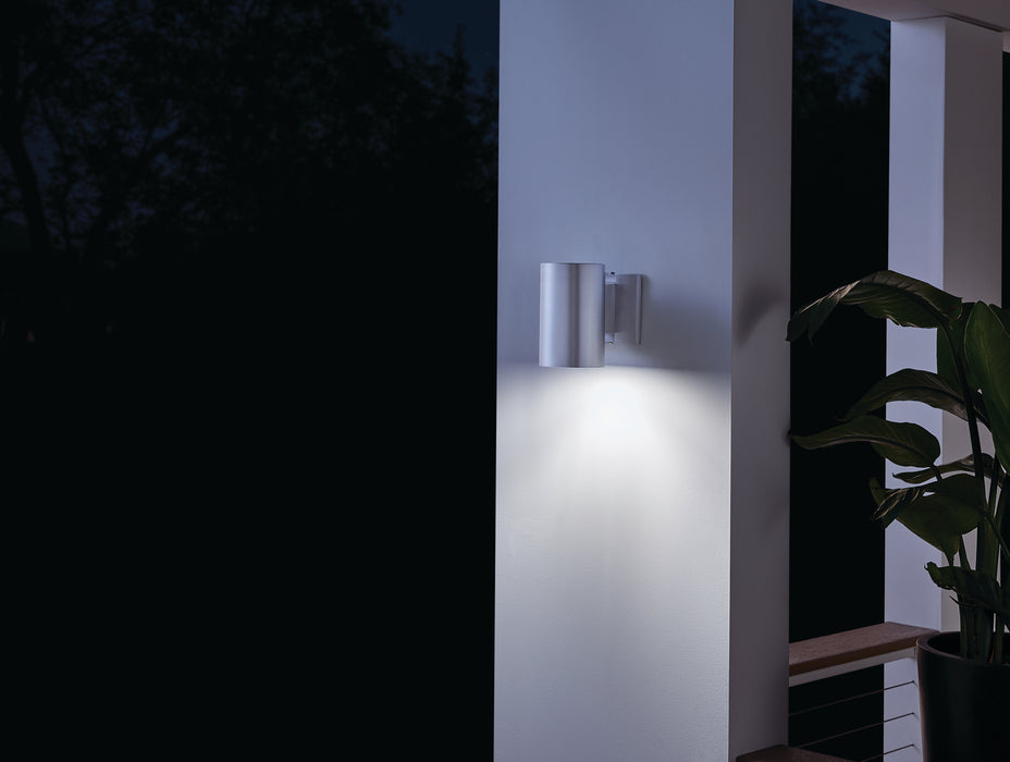 Kichler 9234BA One Light Outdoor Wall Mount, Brushed Aluminum
