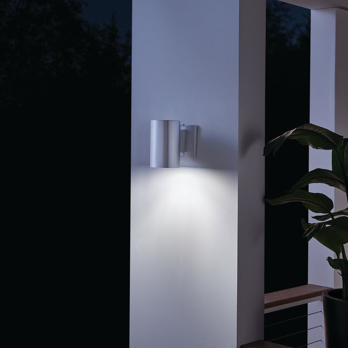 Kichler 9234BA One Light Outdoor Wall Mount, Brushed Aluminum
