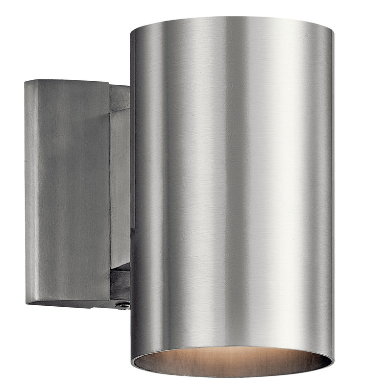 Kichler 9234BA One Light Outdoor Wall Mount, Brushed Aluminum