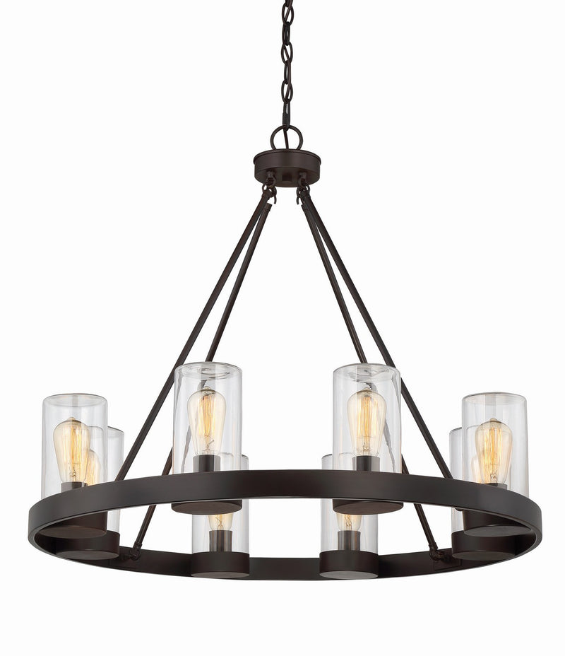 Savoy House 1-1130-8-13 Eight Light Outdoor Chandelier, English Bronze