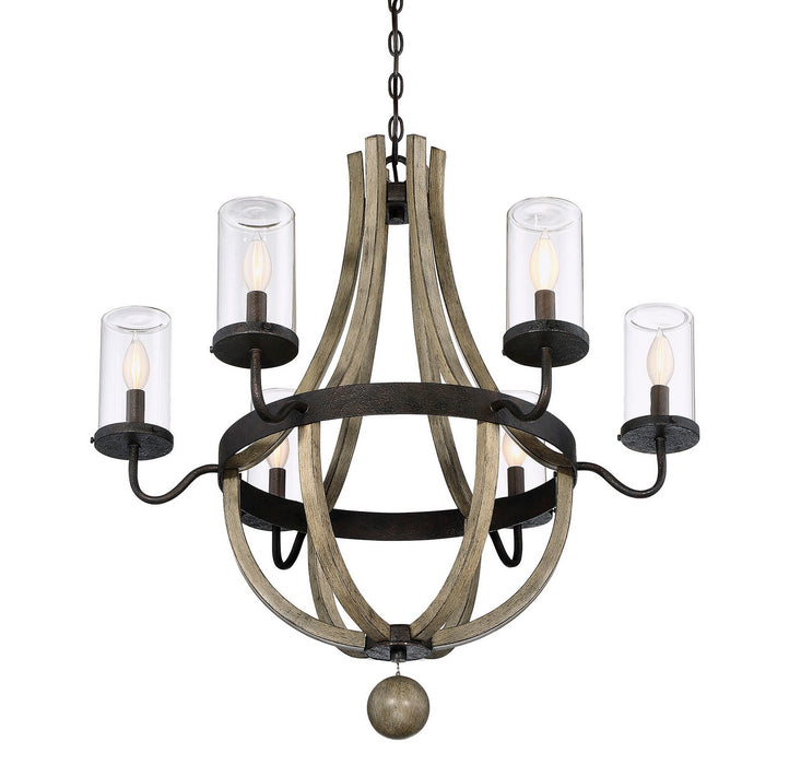 Savoy House 1-2100-6-70 Six Light Outdoor Chandelier, Weathervane
