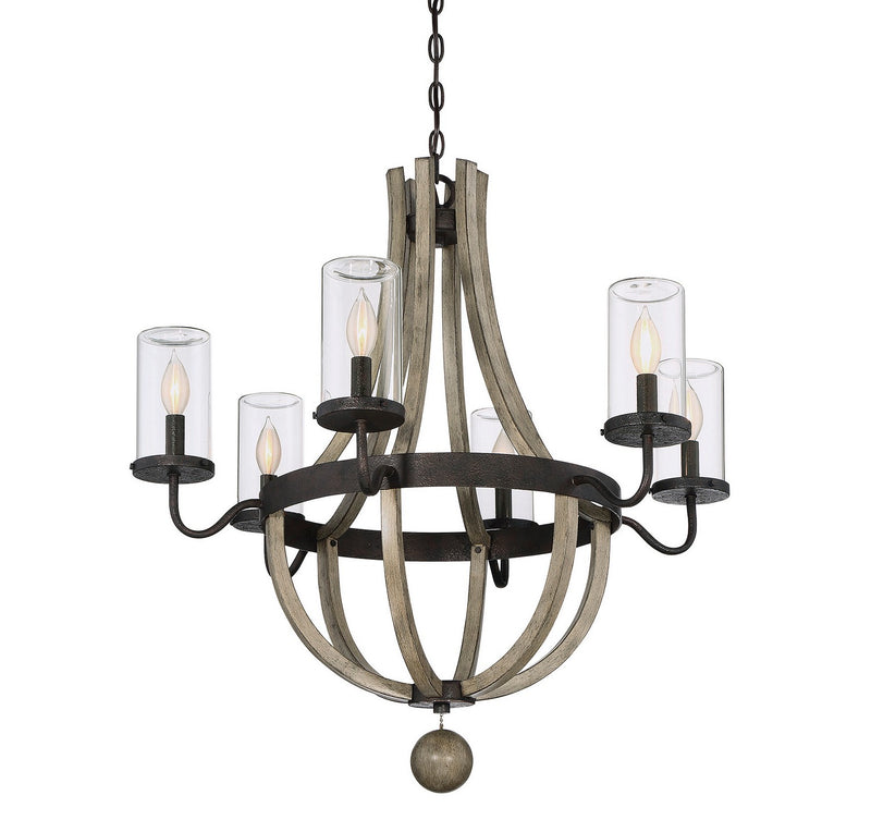 Savoy House 1-2100-6-70 Six Light Outdoor Chandelier, Weathervane