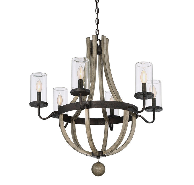 Savoy House 1-2100-6-70 Six Light Outdoor Chandelier, Weathervane