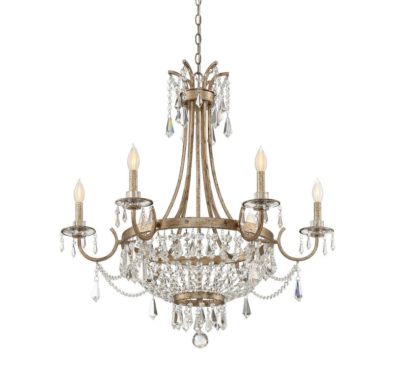 Savoy House 1-3060-6-60 Six Light Chandelier, Avalite