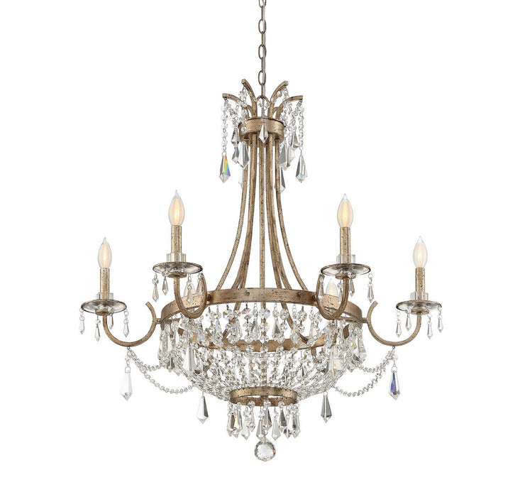 Savoy House 1-3060-6-60 Six Light Chandelier, Avalite