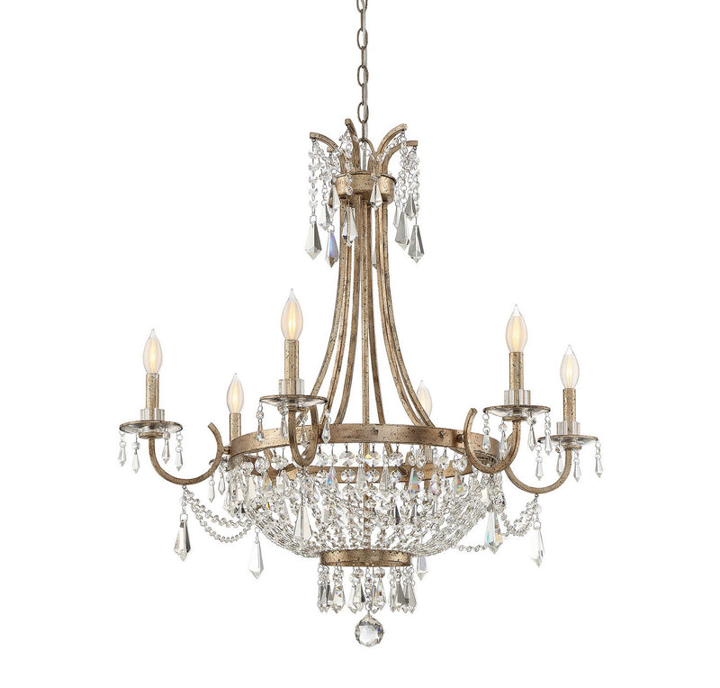 Savoy House 1-3060-6-60 Six Light Chandelier, Avalite