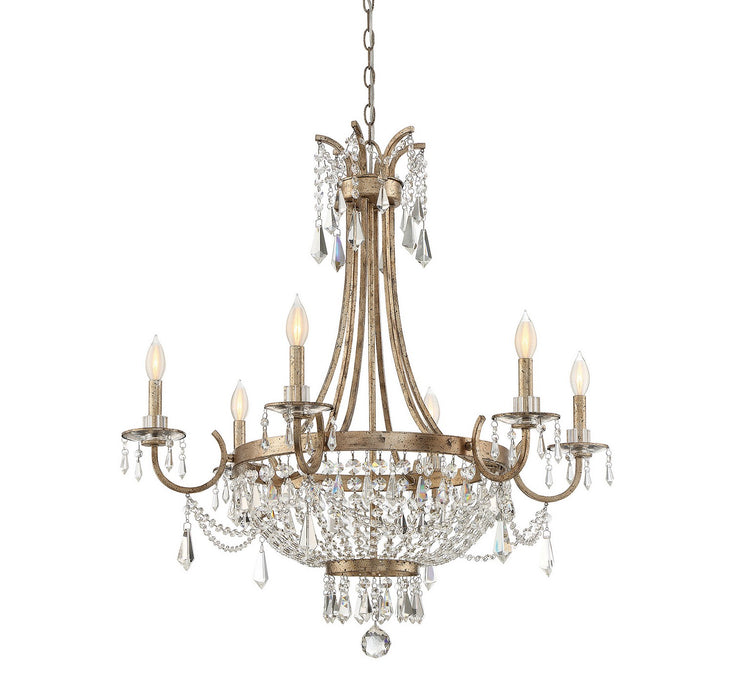 Savoy House 1-3060-6-60 Six Light Chandelier, Avalite