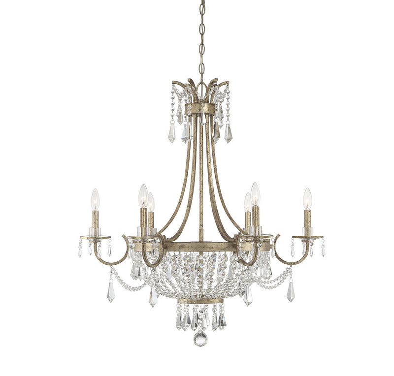 Savoy House 1-3060-6-60 Six Light Chandelier, Avalite