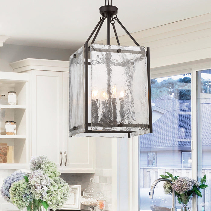 Savoy House 3-3041-4-13 Four Light Foyer Pendant, English Bronze