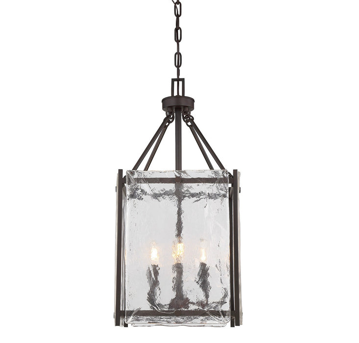 Savoy House 3-3041-4-13 Four Light Foyer Pendant, English Bronze