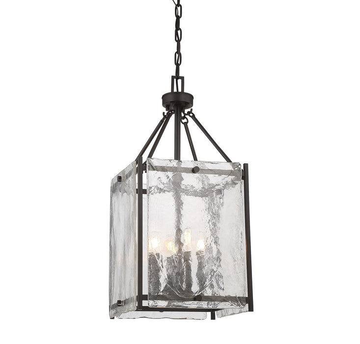 Savoy House 3-3041-4-13 Four Light Foyer Pendant, English Bronze
