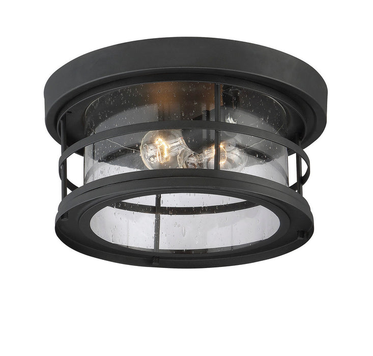 Savoy House 5-369-13-BK Two Light Flush Mount, Black