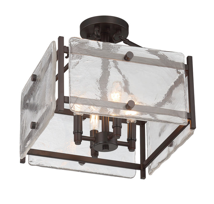 Savoy House 6-3042-4-13 Four Light Semi-Flush Mount, English Bronze