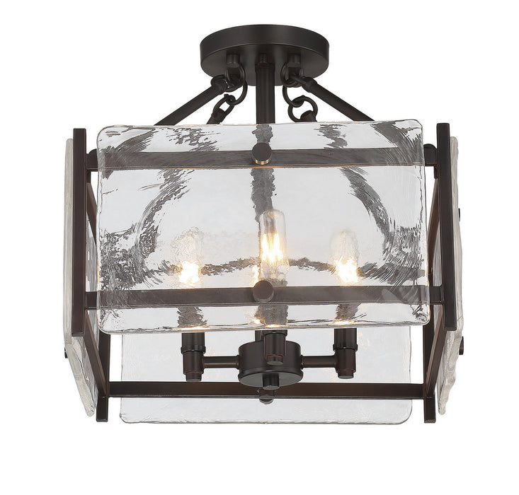Savoy House 6-3042-4-13 Four Light Semi-Flush Mount, English Bronze