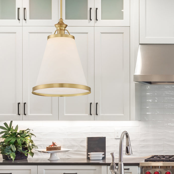 Savoy House 7-130-1-63 One Light Pendant, Warm Brass Lustre