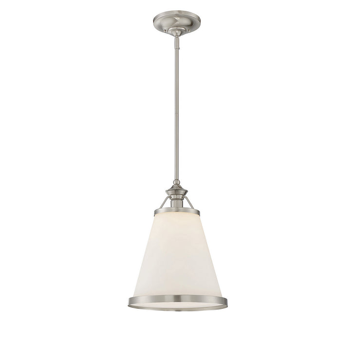 Savoy House 7-130-1-SN One Light Pendant, Satin Nickel