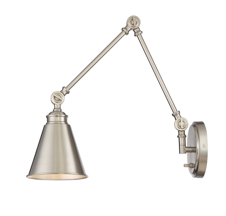 Savoy House 9-961CP-1-SN One Light Wall Sconce, Satin Nickel