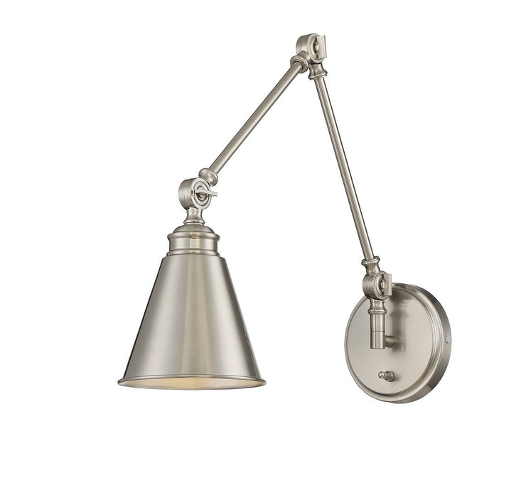 Savoy House 9-961CP-1-SN One Light Wall Sconce, Satin Nickel