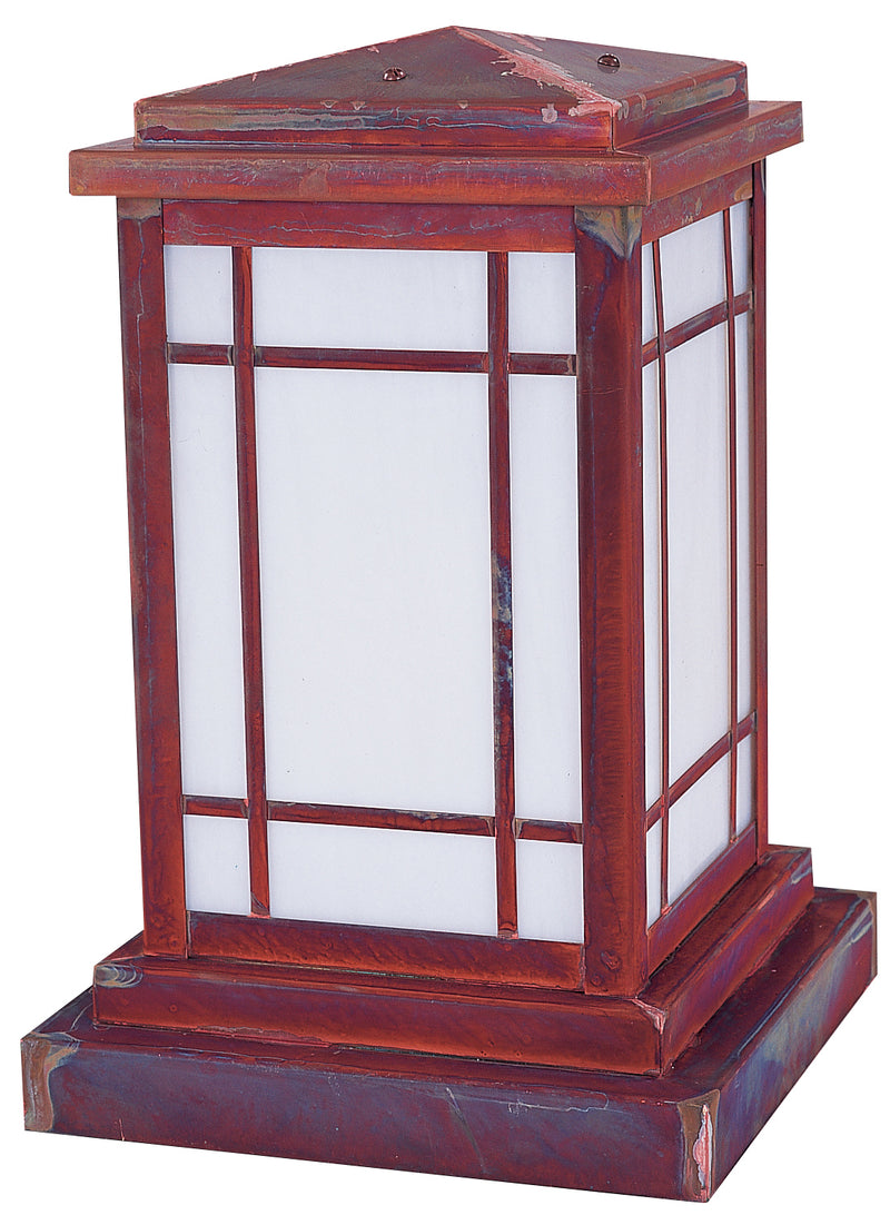 Arroyo AVC-8WO-RC One Light Column Mount, Raw Copper