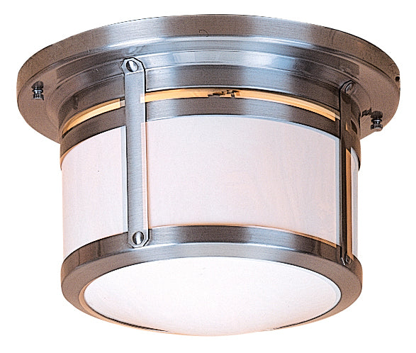 Arroyo BCM-10WO-P Two Light Flush Mount, Pewter