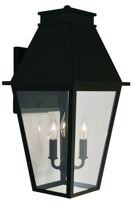 Arroyo CRB-10CLR-BK Three Light Wall Mount, Satin Black