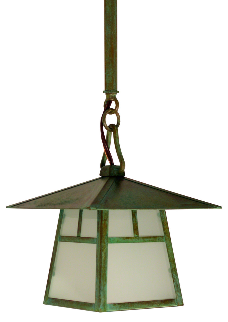Arroyo CSH-8TF-VP One Light Pendant, Verdigris Patina