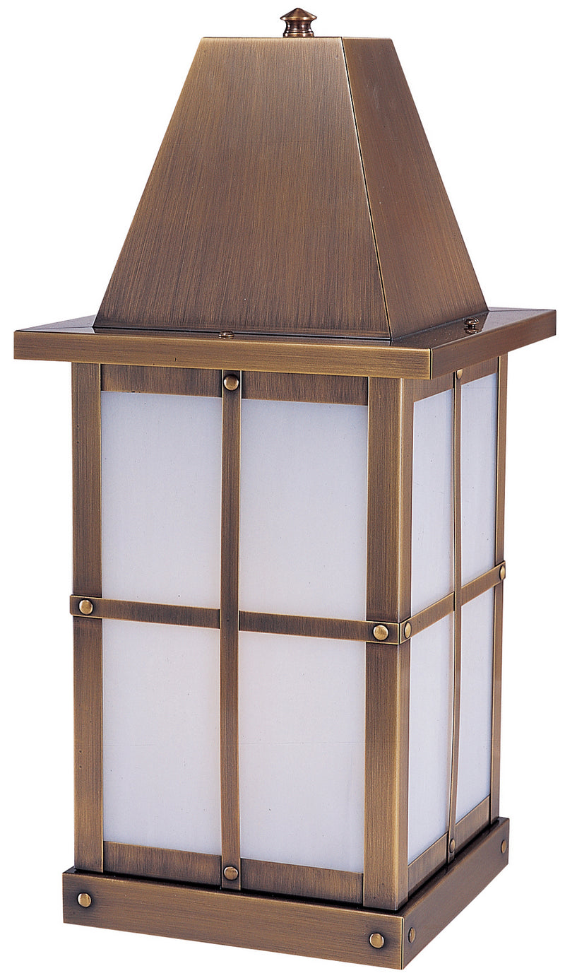 Arroyo HC-8WO-AB One Light Column Mount, Antique Brass