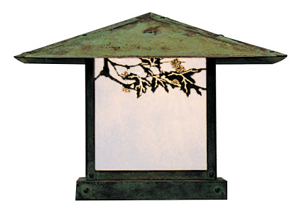 Arroyo MC-17SFWO-VP One Light Column Mount, Verdigris Patina