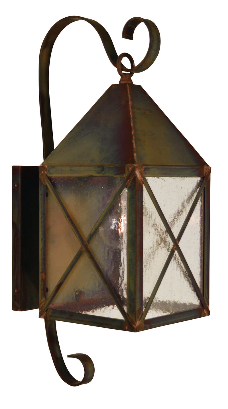 Arroyo NOB-6RM-RC One Light Wall Mount, Raw Copper